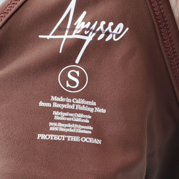 Women's Abysse Mary Lou Swim Top Reef Brown NEW - Picture 6 of 6